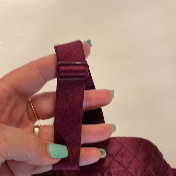 Victoria Secret VERY SEXY lined BLACONET satin mesh BRA merlot wine color 34B - Picture 6 of 15